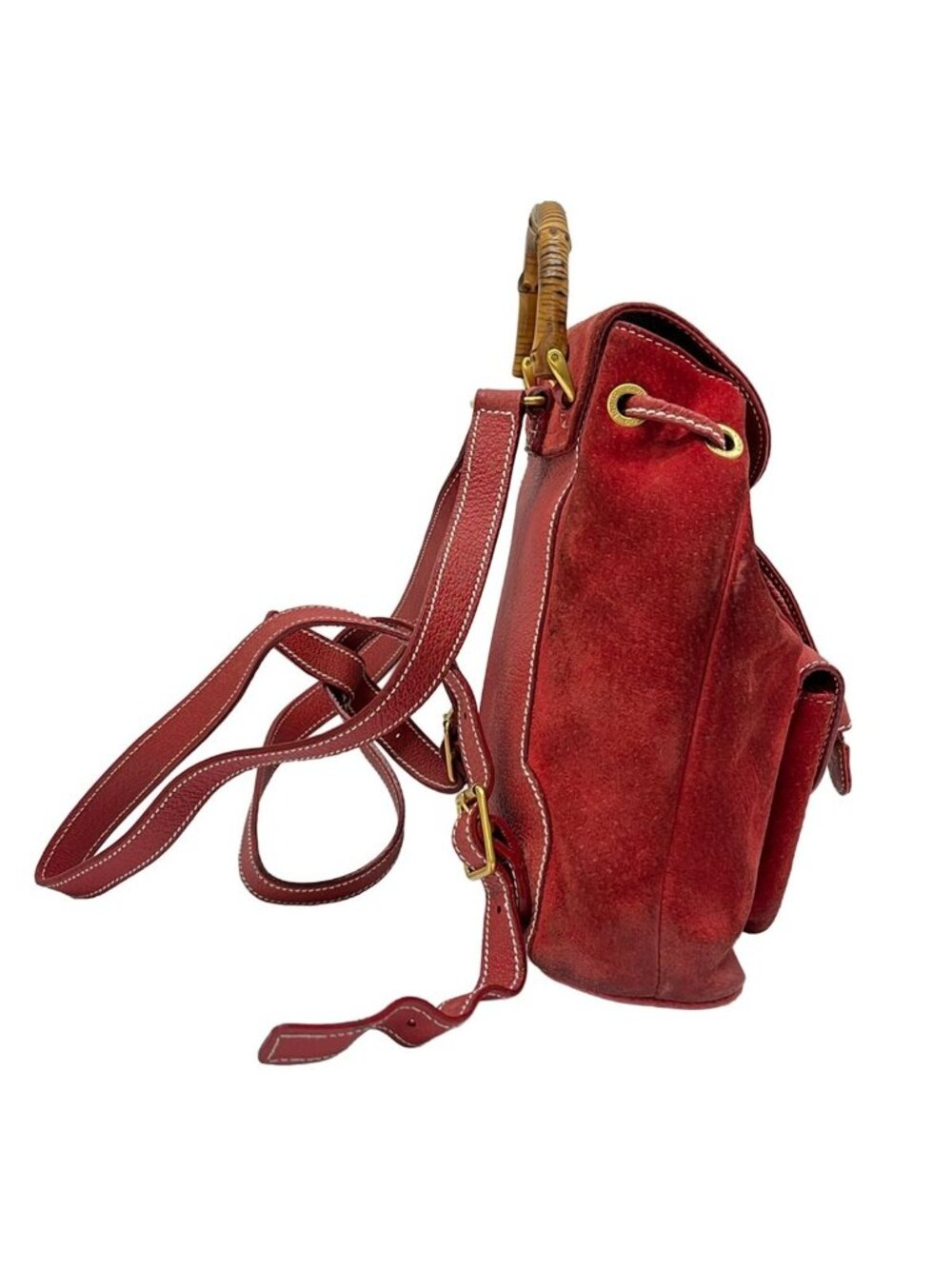 Gucci Backpack Bamboo Red Leather - Picture 4 of 10